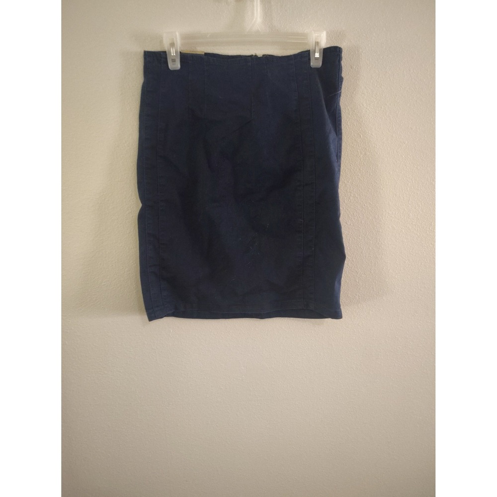 Denim BLVD Navy Blue High Waisted Denim Pencil Skirt Womens Large NWT